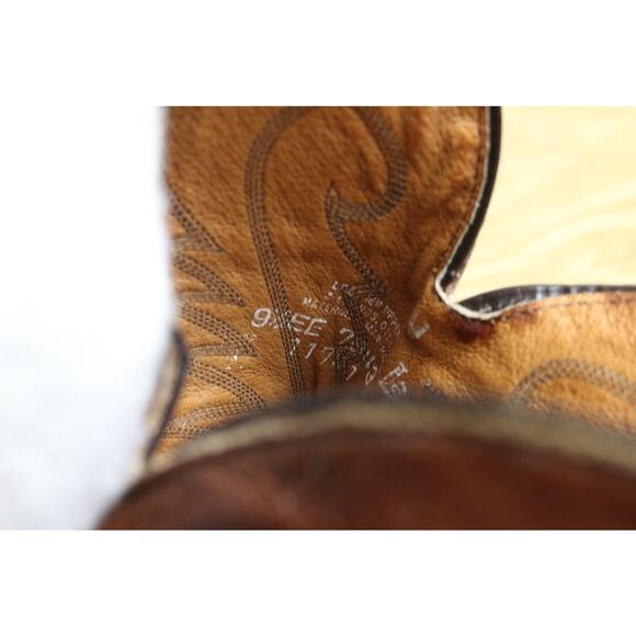 Laredo Boots Mens 9.5EE Brown Leather Performance Cowboy Boots Western Pull On